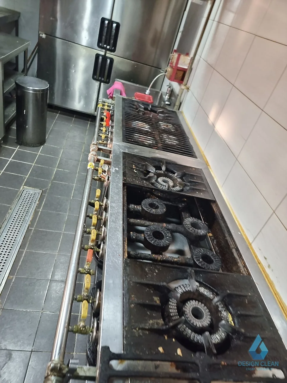 마포 식당 가스레인지 다구 화구 기름때 청소 전